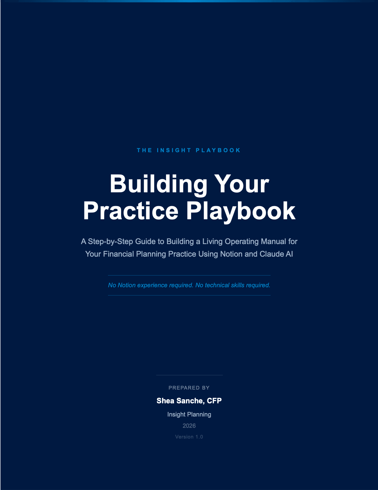 The Insight Playbook Guide cover page